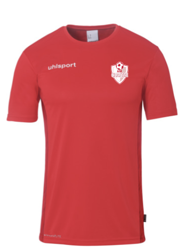 T-shirt rouge Chastre+ logo